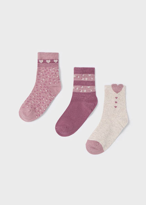 Girls' 3 - Piece Heart Sock Set (Mayoral)