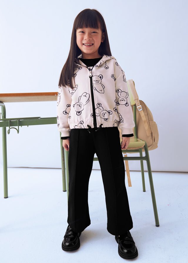 Girls 3-Piece Tracksuit with Bear Hoodie
