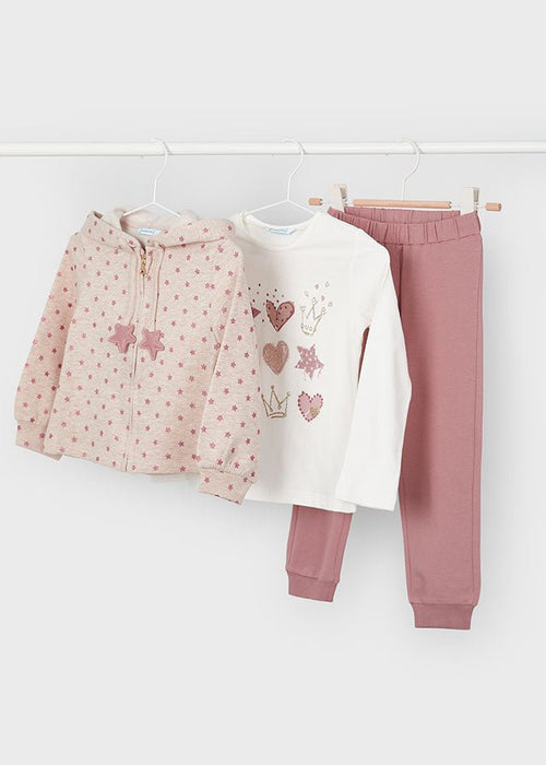 Girls' 3 - Piece Tracksuit with Star Print Hoodie (Mayoral)