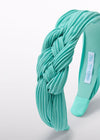 Girls Aqua Green Gauze Twist Headband