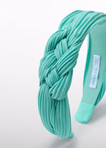 Girls Aqua Green Gauze Twist Headband