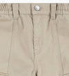 Girls Beige Cotton Baggy Cargo Trousers