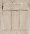 Girls Beige Cotton Baggy Cargo Trousers