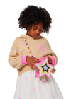 Girls Beige Hoodie Dress
