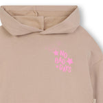 Girls Beige Hoodie Dress