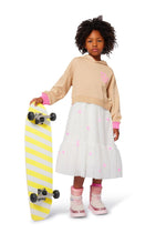 Girls Beige Hoodie Dress