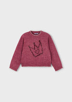 Girls Berry Jumper with Sequin Crown