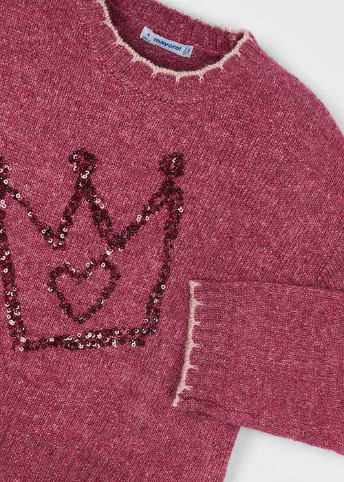 Girls Berry Jumper with Sequin Crown