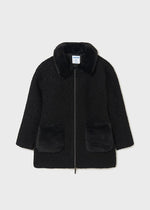 Girls Black Bouclé Coat (Mayoral)