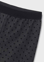 Girls Black Dotted Leggings (Mayoral)