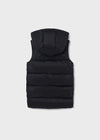 Girls Black Hooded Gilet Jacket (Mayoral)