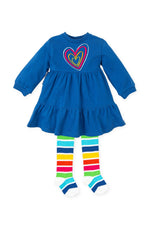 Girls Blue Cotton Dress Set (Agatha Ruiz de la Prada)