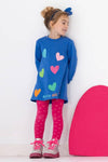 Girls Blue Cotton Heart Dress Set (Agatha Ruiz de la Prada)