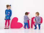 Girls Blue Cotton Heart Dress Set (Agatha Ruiz de la Prada)