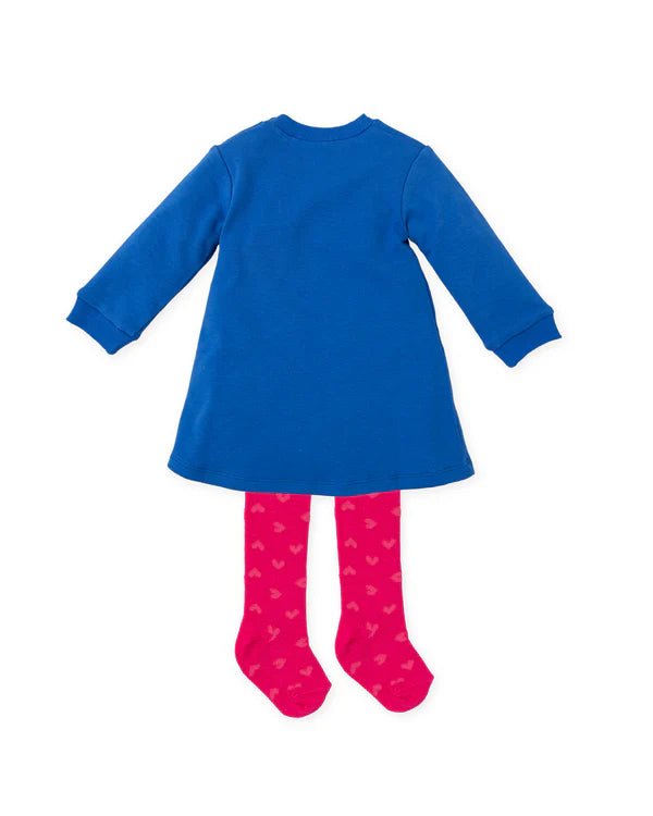 Girls Blue Cotton Heart Dress Set (Agatha Ruiz de la Prada)