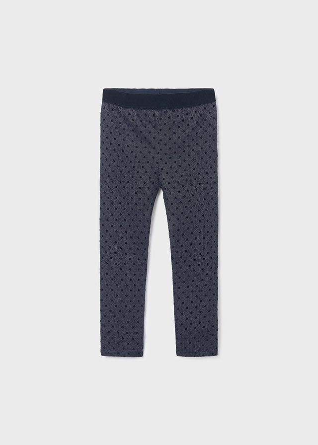 Girls Blue Dotted Leggings (mayoral)