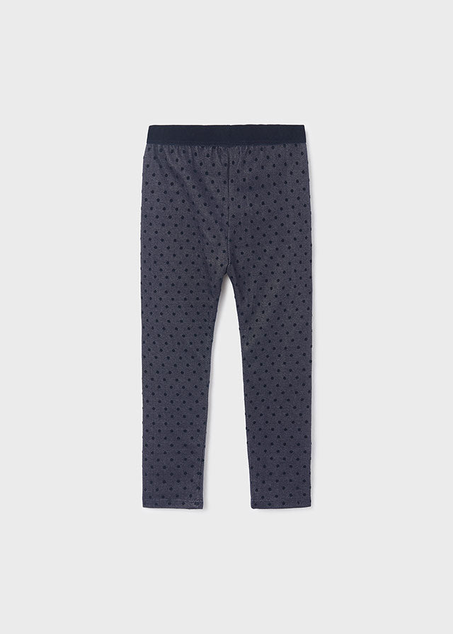 Girls Blue Dotted Leggings (mayoral)