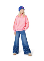 Girls Blue Faux Fur Knit Hat