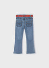 Girls Blue Flared Denim Jeans