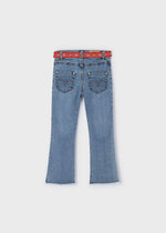 Girls Blue Flared Denim Jeans