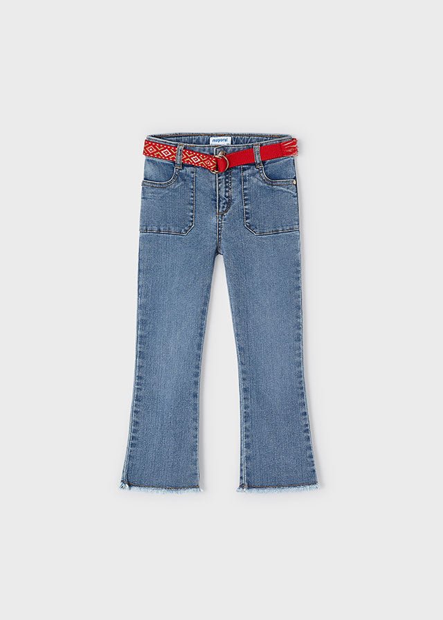 Girls Blue Flared Denim Jeans