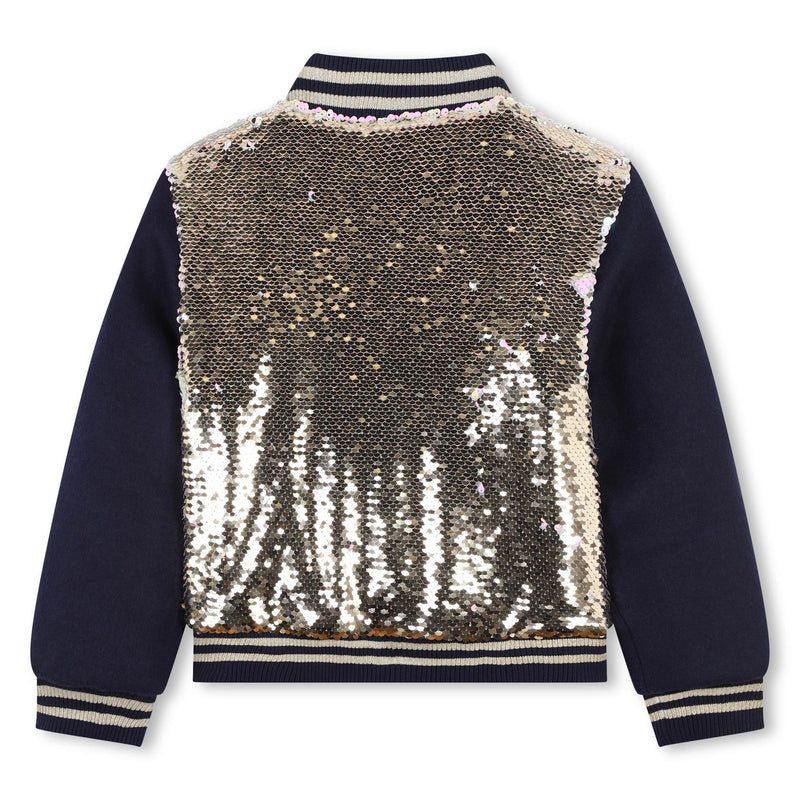 Girls Blue & Gold Reversible Sequin Jacket (Billieblush)