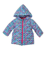 Girls Blue Heart Print Puffer Coat (Agatha Ruiz de la Prada)