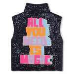 Girls Blue Sequin Gilet (Billieblush)