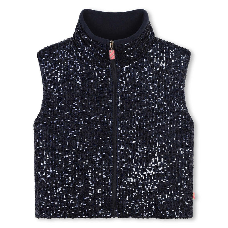 Girls Blue Sequin Gilet (Billieblush)