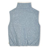 Girls Blue Sequin Puffer Gilet