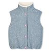 Girls Blue Sequin Puffer Gilet
