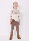 Girls Brown Glitter Corduroy Trousers (Mayoral)