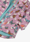Girls Butterfly Print Waterproof Field Jacket