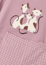 Girls' Cat Print Sweatshirt & Houndstooth Leggings Set (Mayoral)