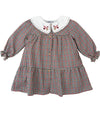 Girls Checkered Cotton Dress (Babidu)