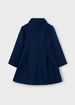 Girls Classic Navy Wool Blend Coat