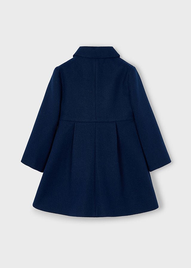 Girls Classic Navy Wool Blend Coat