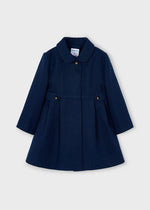 Girls Classic Navy Wool Blend Coat