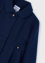 Girls Classic Navy Wool Blend Coat