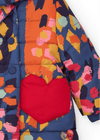 Girls Colorful Padded Coat with Heart Pockets