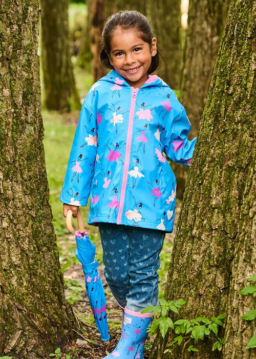 Girls Colour Changing Ballerina Rain Jacket