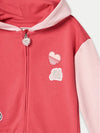 Girls Coral Pink Hooded Set