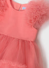 Girls' Coral Tulle Dress (Abel & Lula)