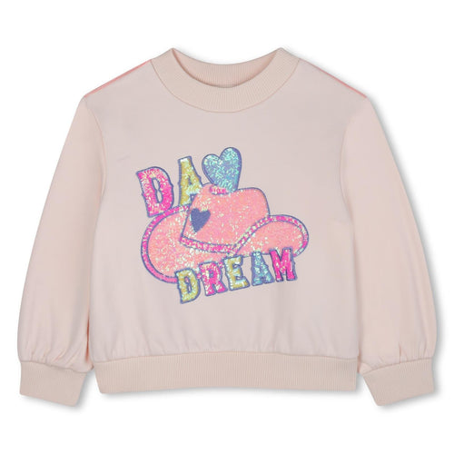Girls Cream Sequin ‘Daydream’ Sweatshirt