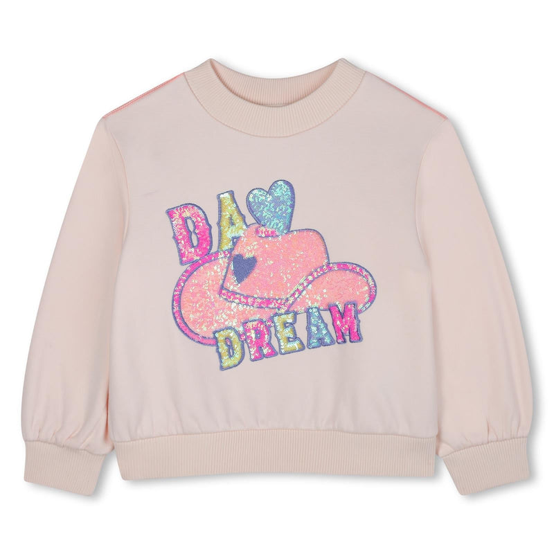 Girls Cream Sequin ‘Daydream’ Sweatshirt