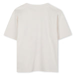 Girls Cream Short Sleeve T-Shirt with Magic Print