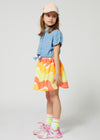 Girls Denim & Crepe One - Piece Dress