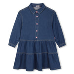 Girls Denim Dress with Sequin Detail