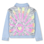 Girls Denim Jacket with Sequin Back Design