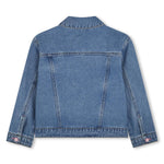 Girls Denim Jacket With Sequin Pockets